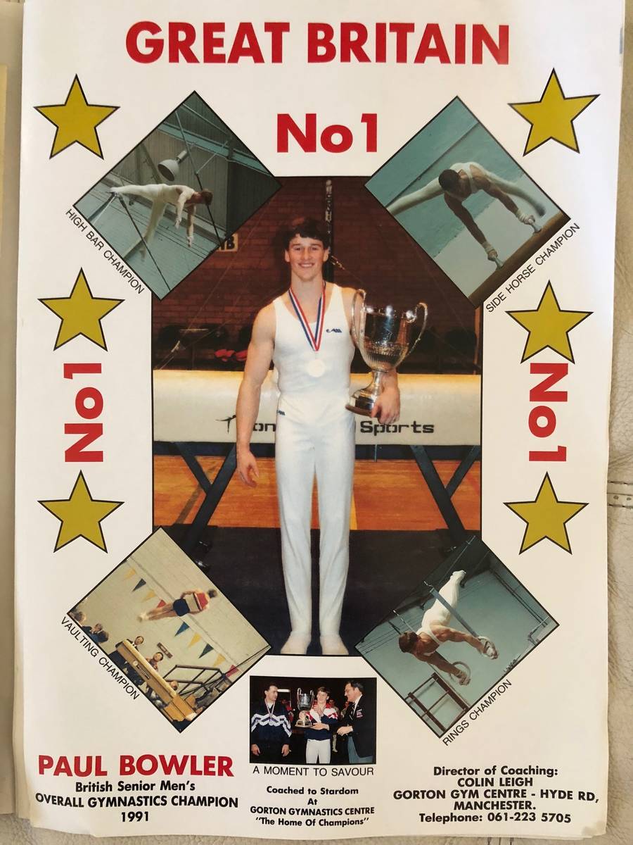 A pre-1992 Summer Olympics flier lists Paul Bowler's achievements. (Courtesy Paul Bowler)