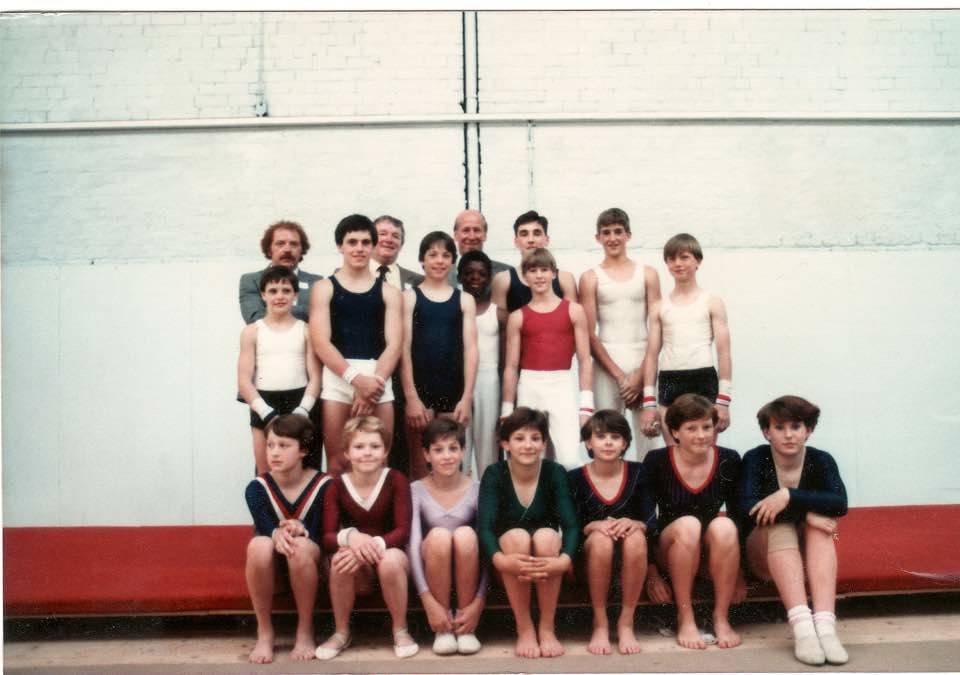 A 16-year-old Paul Bowler, in red, poses for a photo with fellow members of the Central Manches ...