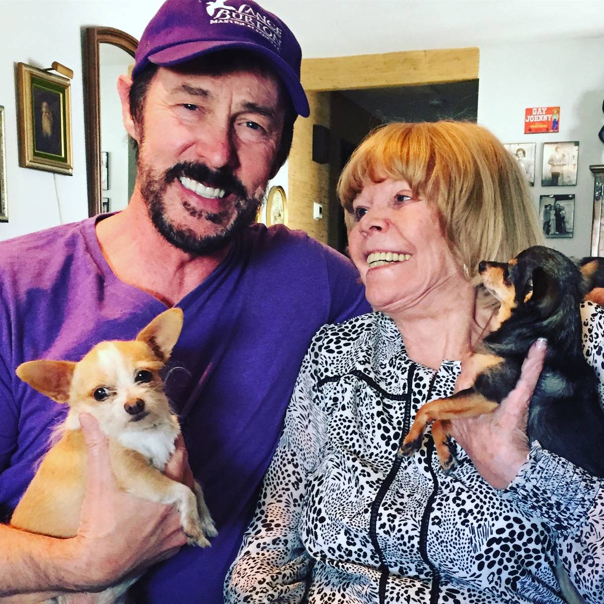 Lance Burton and Pam Thompson are shown with the chihuahuas Molly and Georgie in this photo fro ...