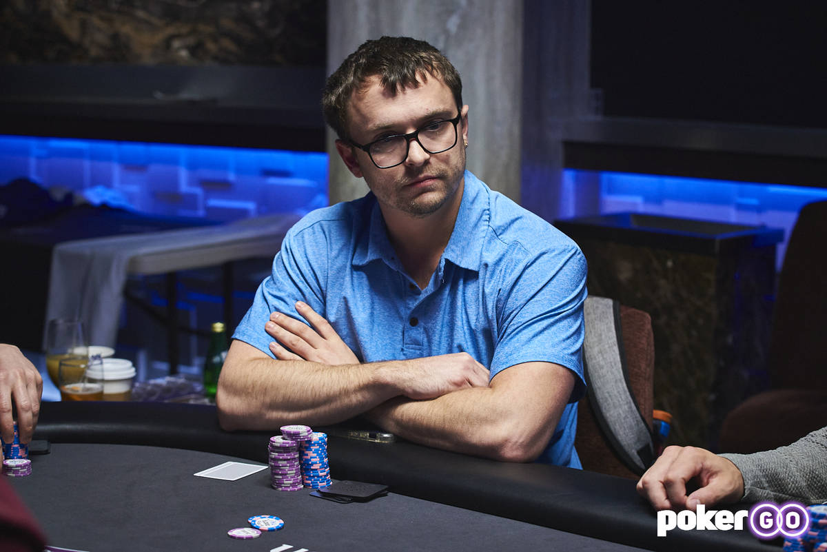 David Coleman plays in an earlier PokerGO Cup event on Tuesday, July 6, 2021. (Antonio Abrego/P ...