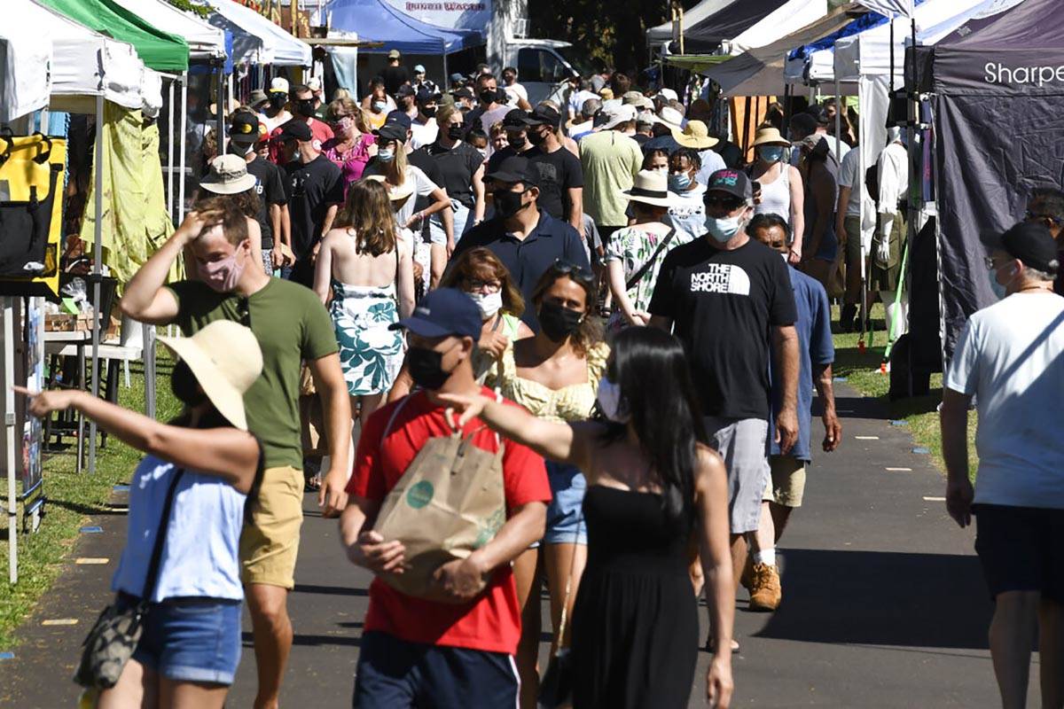 The Maui Swap Meet is jammed in its second week after reopening at the University of Hawaii Mau ...