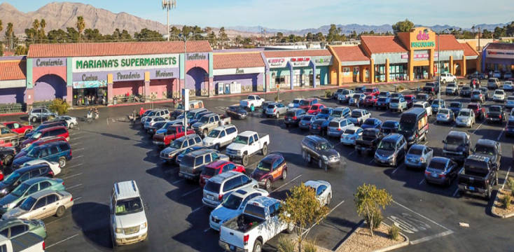 Agora Realty & Management said it acquired Las Vegas strip mall Bonanza Eastern Plaza, seen her ...