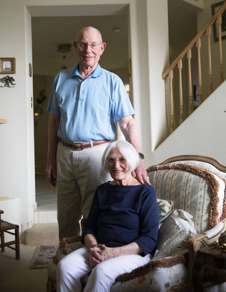 Gary Robinson and his wife Judy Robinson at their home in Las Vegas, Tuesday, June 15, 2021. Ju ...