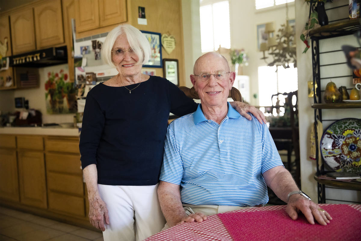 Gary Robinson and his wife Judy Robinson at their home in Las Vegas, Tuesday, June 15, 2021. Ju ...