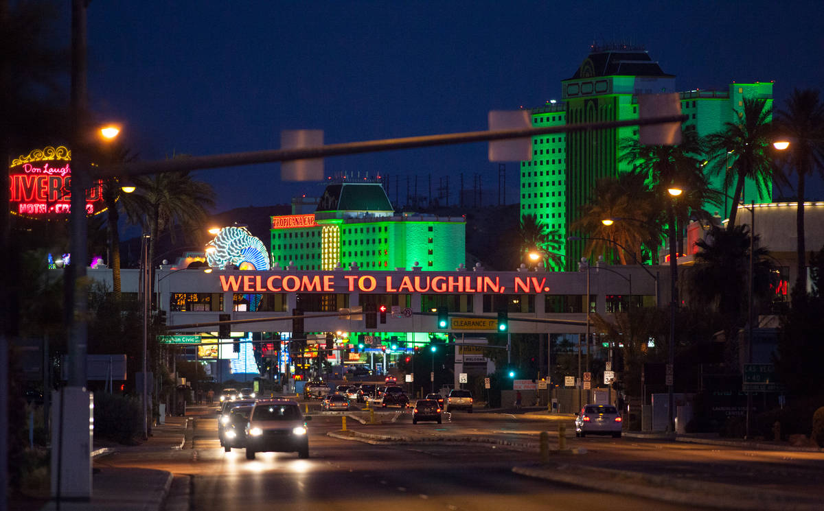 Hotel-casinos line Casino Drive in Laughlin in 2013.(Chase Stevens/Las Vegas Review-Journal)