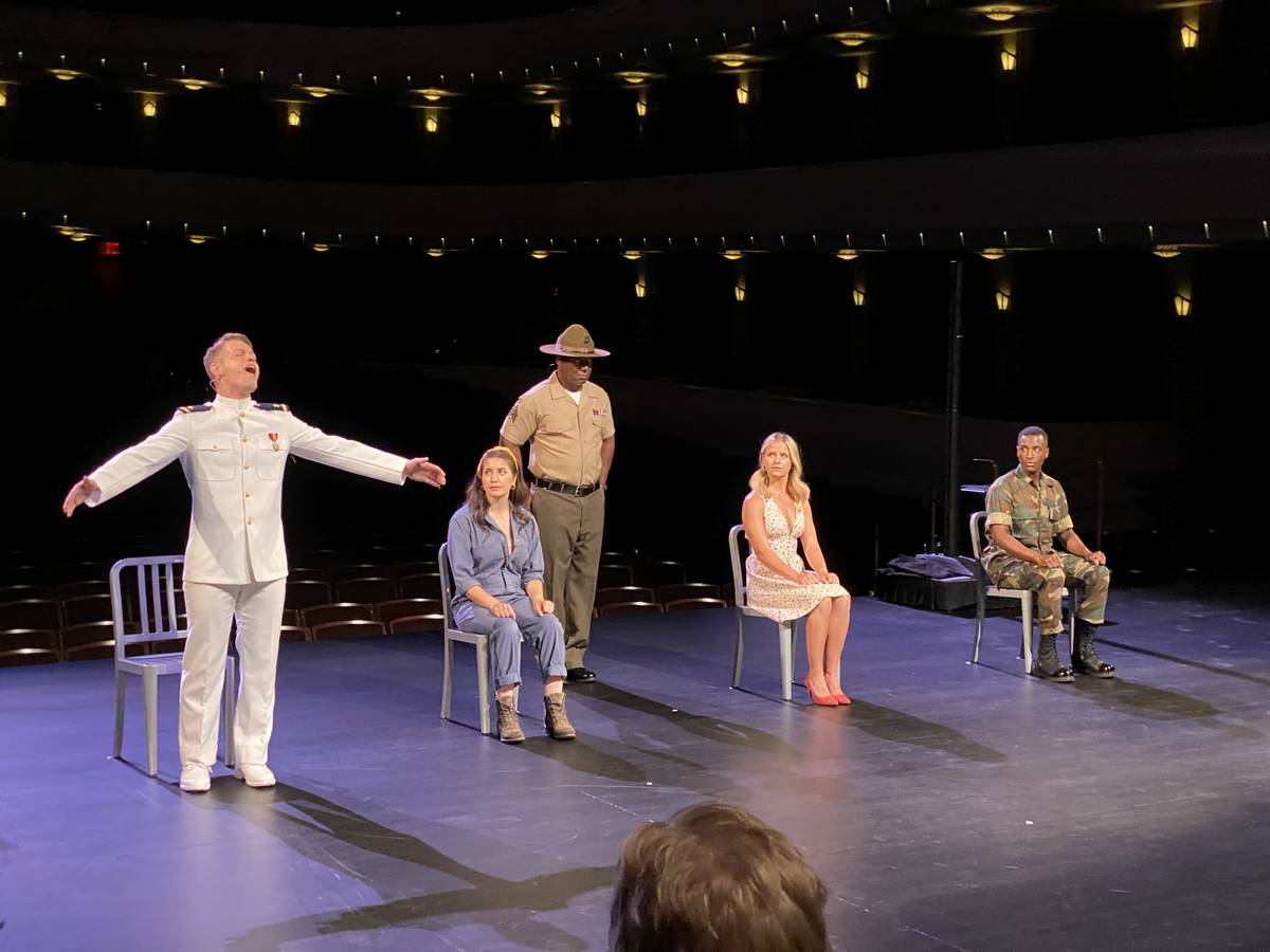 The cast of "An Officer and a Gentleman" performs a preview of the new touring musical at Reyno ...