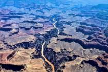 This photo shows the effects of flooding in the Colorado River through the Grand Canyon on Thur ...