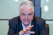 Governor Steve Sisolak speaks to small business owners as he provides an update on the state‘ ...