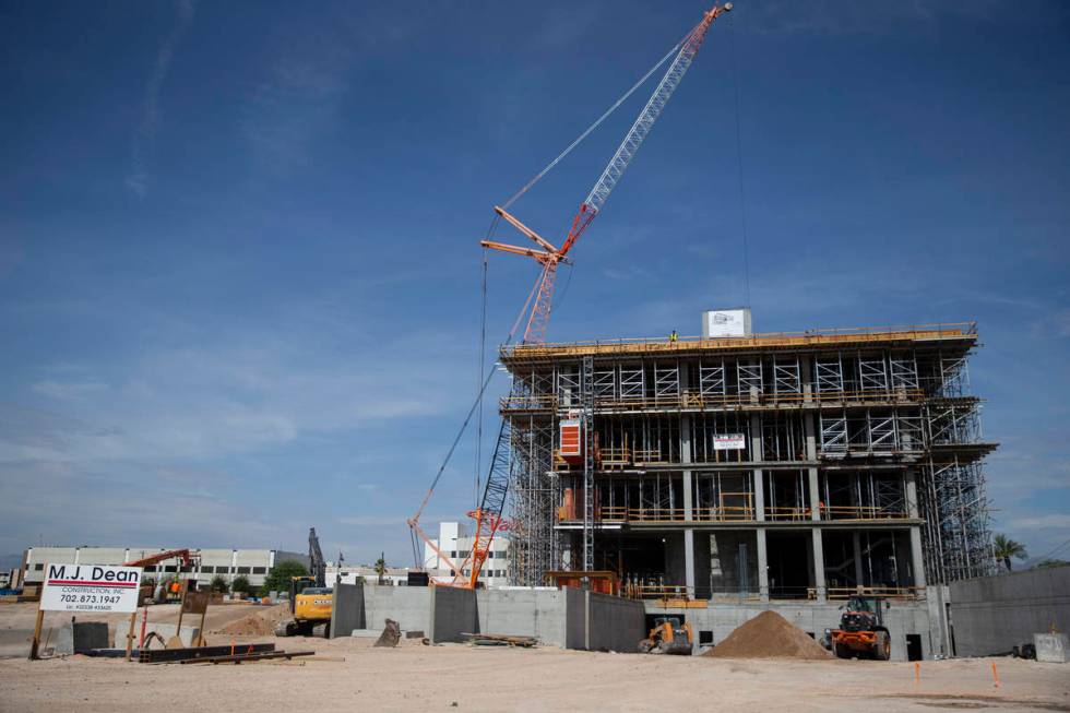 The Kirk Kerkorian School of Medicine at UNLV construction site in Las Vegas, Wednesday, July 2 ...