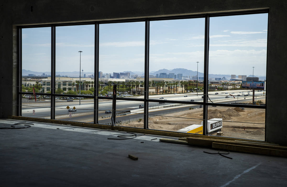 A view of the Las Vegas skyline including Strip form atop Office Building #1 on a floor to be o ...