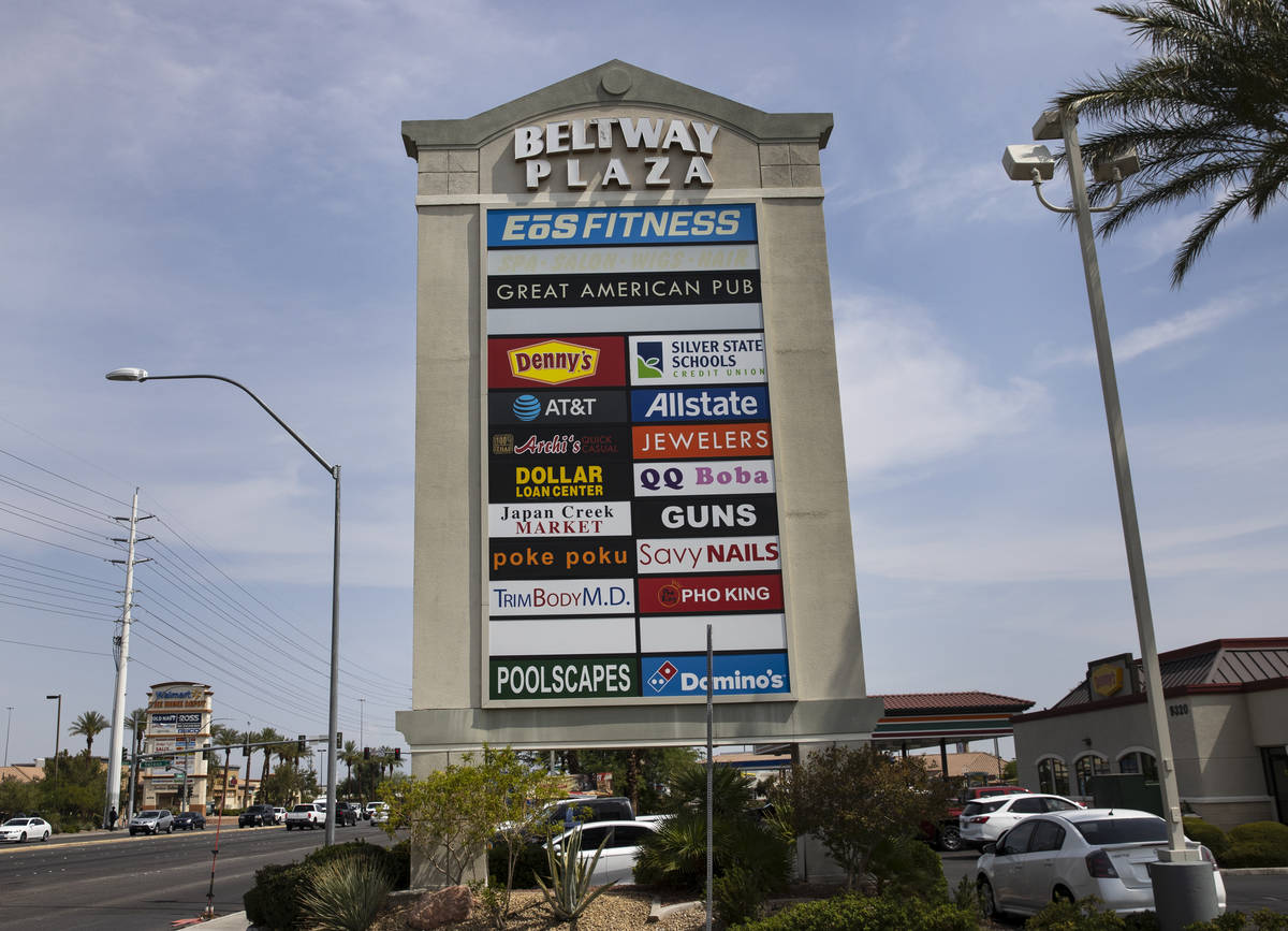 Beltway Plaza where a vacant sex store is located at 9310 South Eastern Avenue is shown, on Fri ...