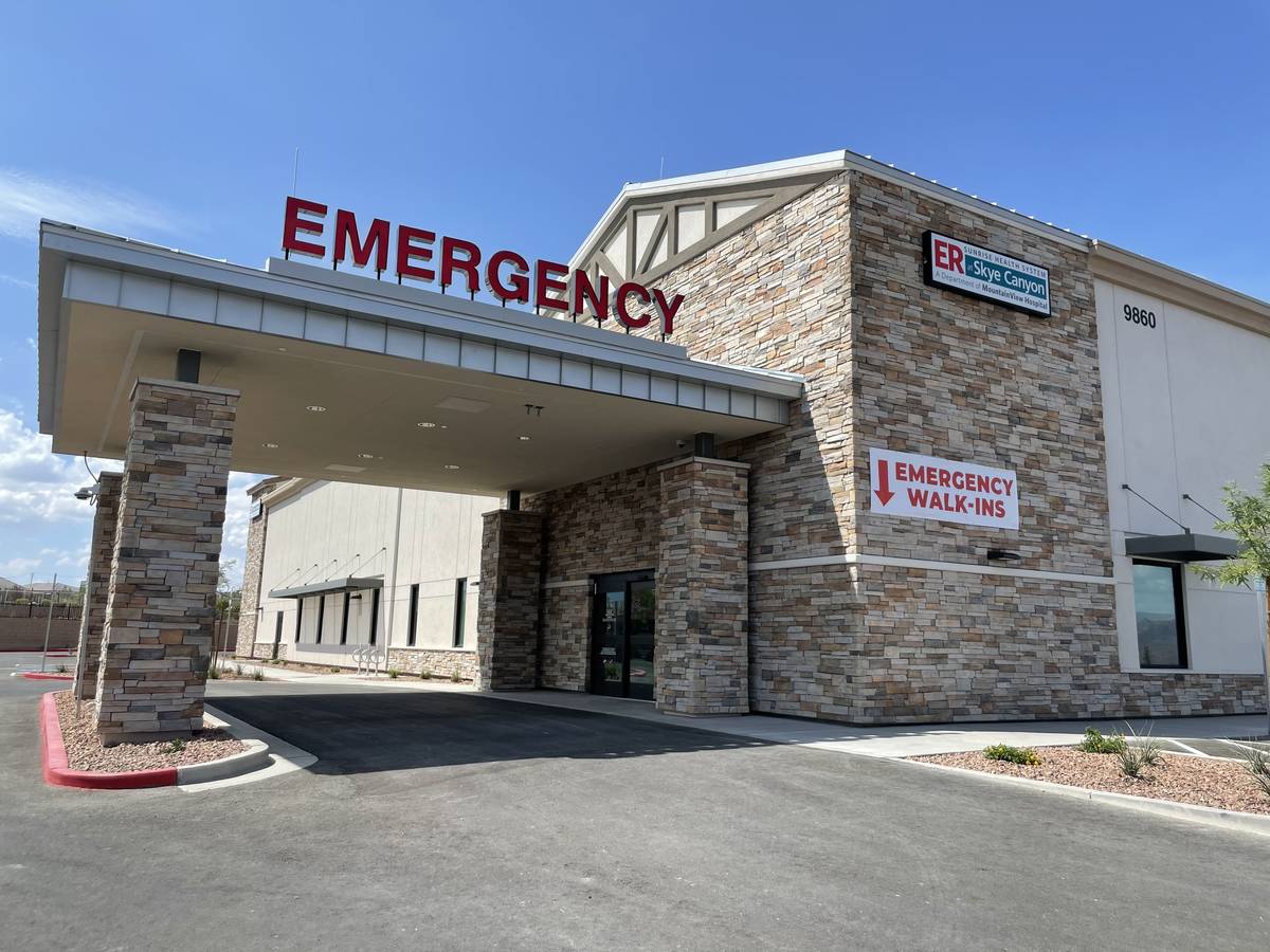 MountainView Hospital’s emergency room at Skye Canyon opened on July 20. ER at Skye Canyon is ...