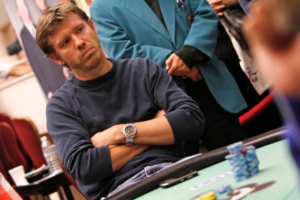 Layne Flack plays in a World Poker Tour event in 2011. (World Poker Tour)