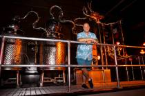 Bryan Davis, founder of Lost Spirits, builds all the stills used at his distilleries and tops t ...