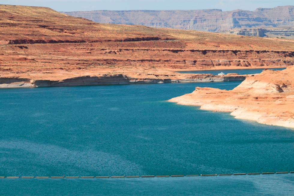 This Aug. 21, 2019 image shows Lake Powell near Page, Arizona. A plan by Utah could open the do ...