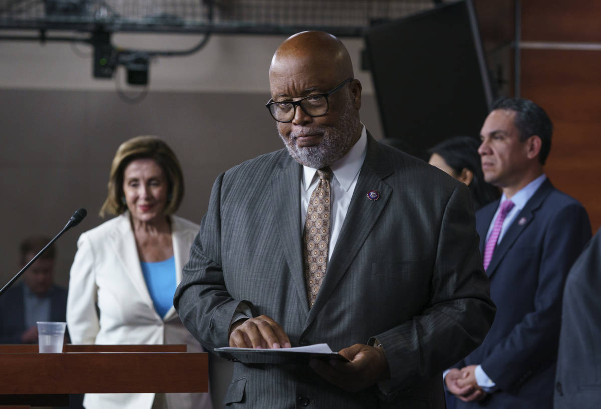 FILE - In this July 1, 2021, file photo Rep. Bennie Thompson, chairman of the House Homeland Se ...