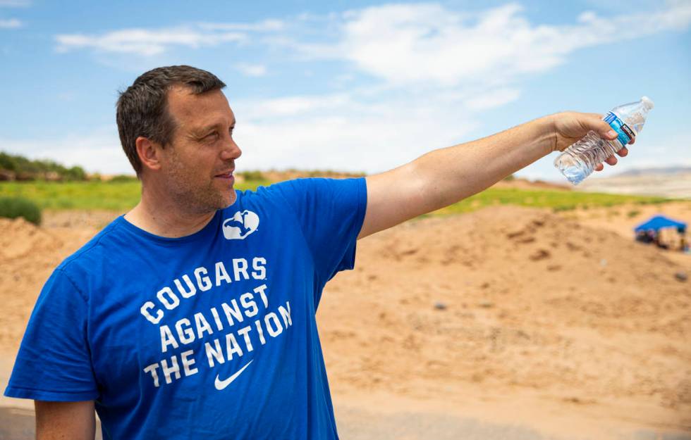 Josh Nielson talks about the effects of the drought at Lake Powell in the Glen Canyon National ...