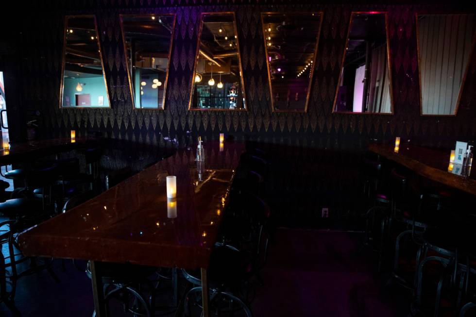 The interior of The Usual Place music venue in Las Vegas, Friday, Aug. 6, 2021. (Erik Verduzco ...