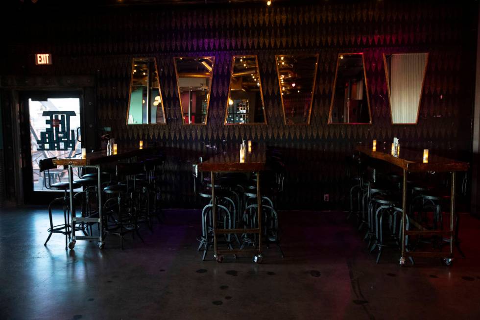 The interior of The Usual Place music venue in Las Vegas, Friday, Aug. 6, 2021. (Erik Verduzco ...