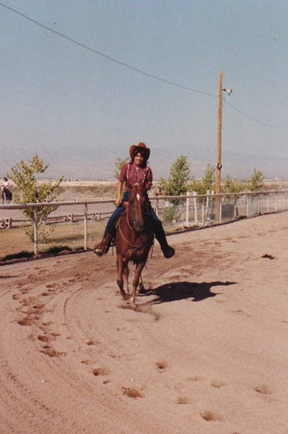 Stephanie Isaacson rides Princess, a horse gifted by her grandfather, at the stables at Nellis ...