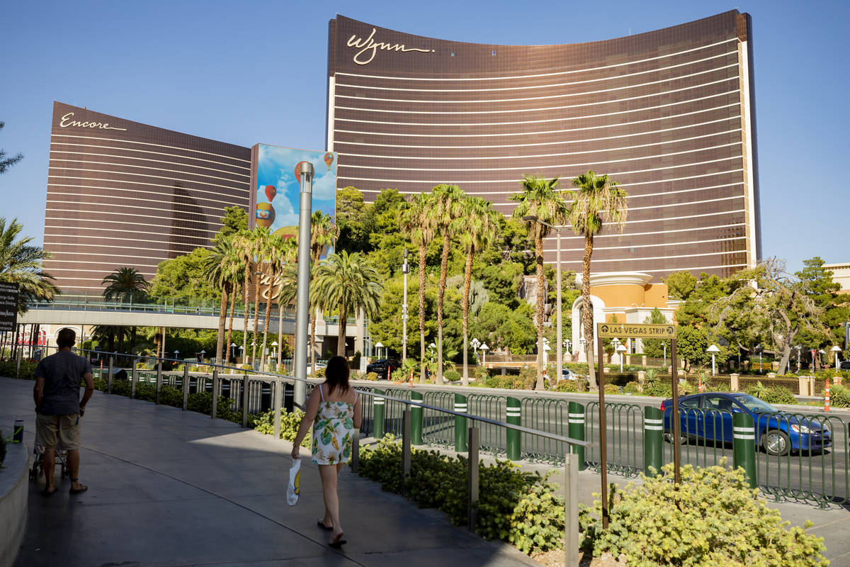 A view of the Wynn Las Vegas and Encore along the Las Vegas Strip in 2020 in Las Vegas. (Las Ve ...