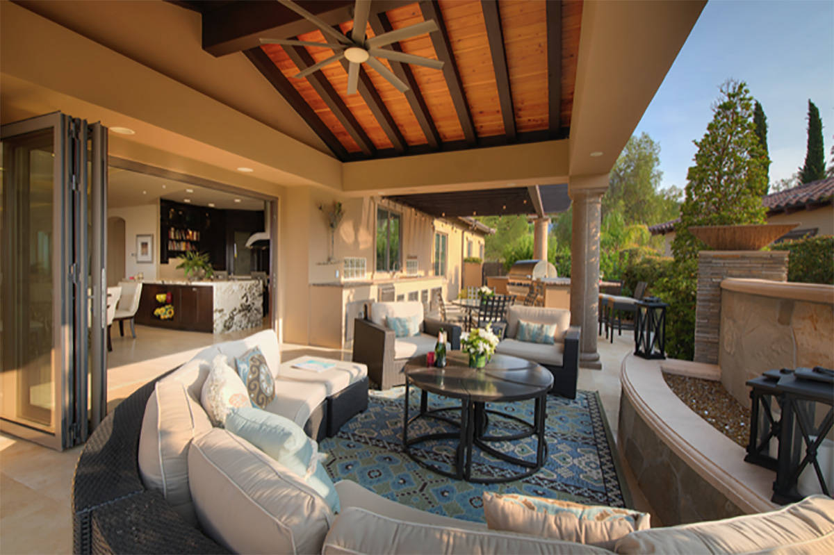 Terry Sherman of S2 Design designed the outdoor kitchen for Judy and Rick Kulis Lake Las Vegas ...