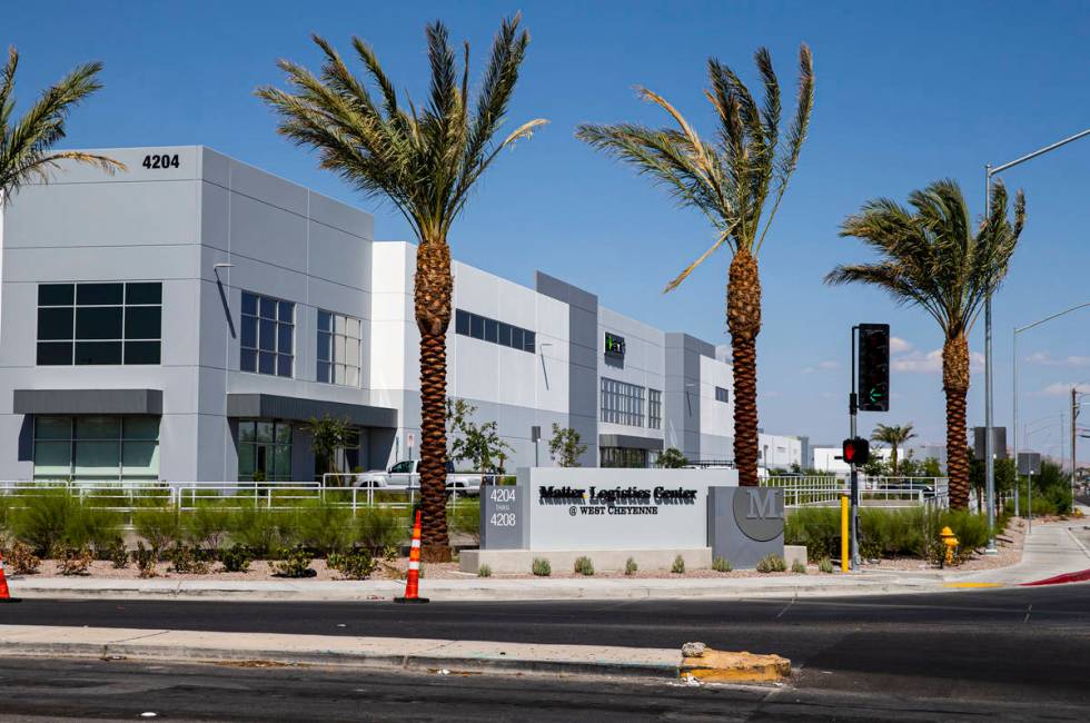 Signage for the Matter Logistics Center industrial complex is pictured in North Las Vegas on Mo ...