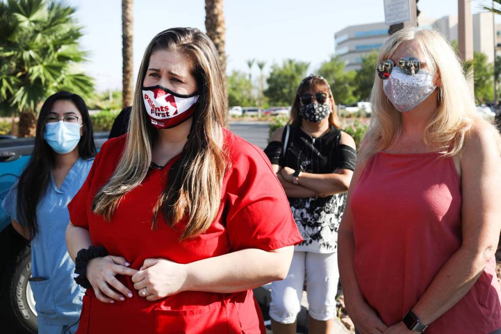 Nicole Taylor, chief nurse representative for National Nurses United and registered nurse in la ...