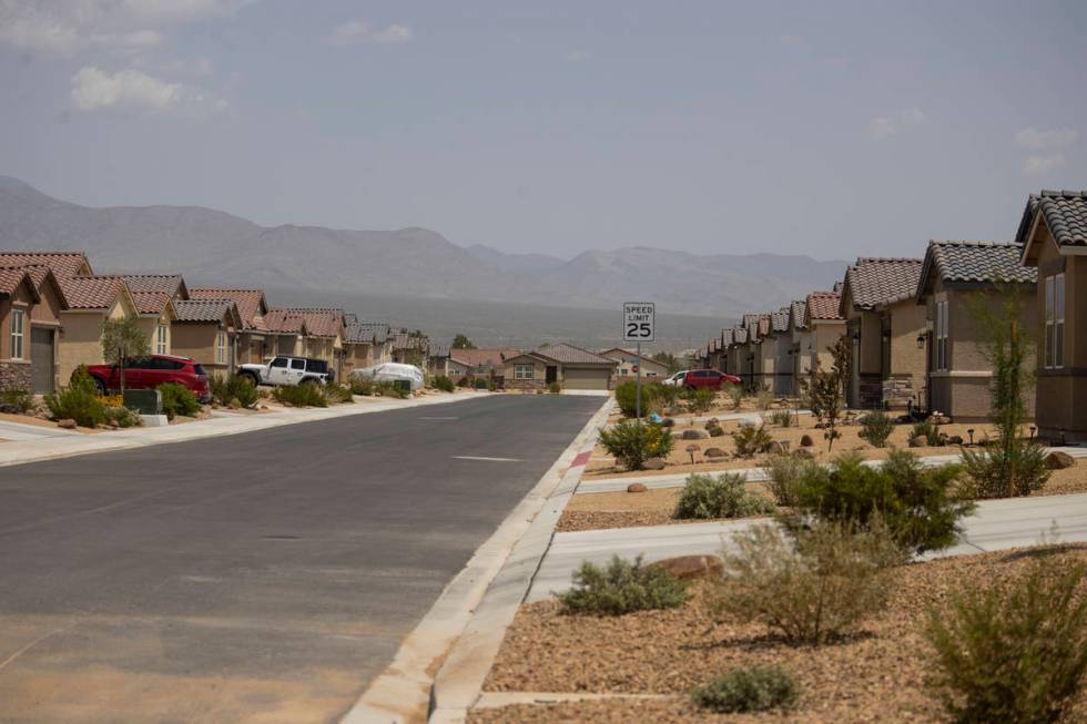 The Burson Ranch community in Pahrump, Wednesday, Aug. 11, 2021. (Erik Verduzco / Las Vegas Rev ...