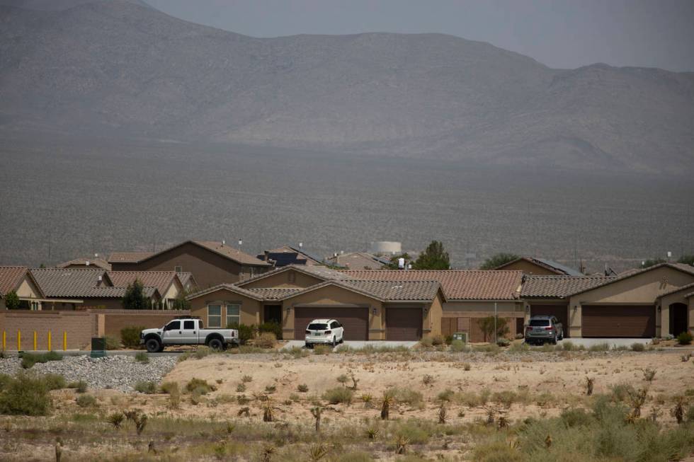 The Burson Ranch community in Pahrump, Wednesday, Aug. 11, 2021. (Erik Verduzco / Las Vegas Rev ...