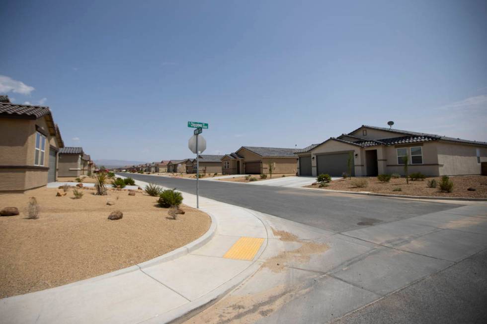 The Burson Ranch community in Pahrump, Wednesday, Aug. 11, 2021. (Erik Verduzco / Las Vegas Rev ...