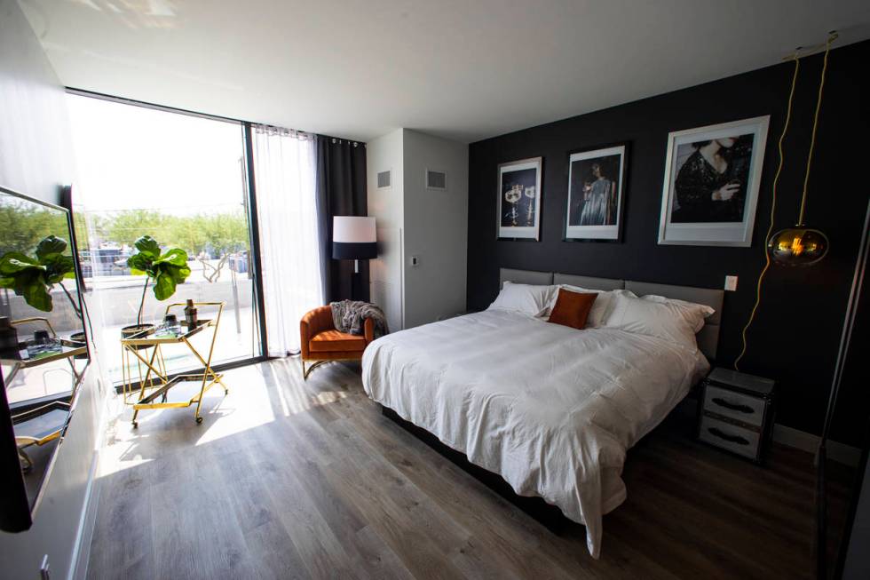 A room at The English Hotel, which is under-construction in Las Vegas' Arts District, on Thursd ...