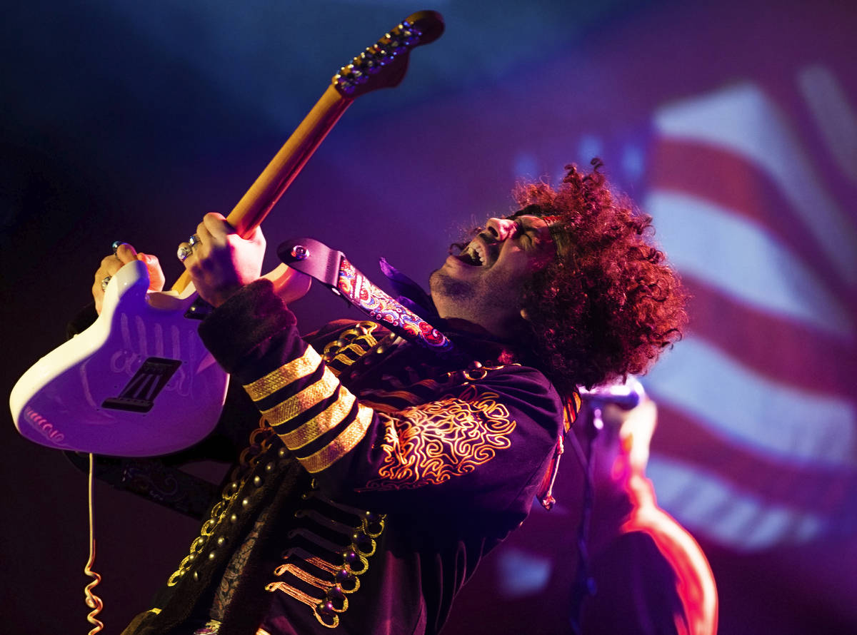 Jimi Hendrix tribute artist Nazim Chambi is shown in "27 - A Musical Experience,” is a new sh ...