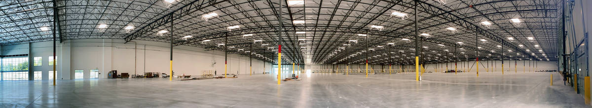 Empty warehouse currently for ShipHero, a shipping and fulfillment company recently having move ...