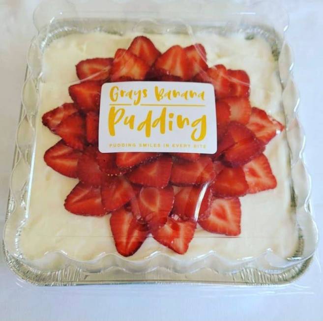 Strawberry pudding from Grays Banana Pudding. (Grays)