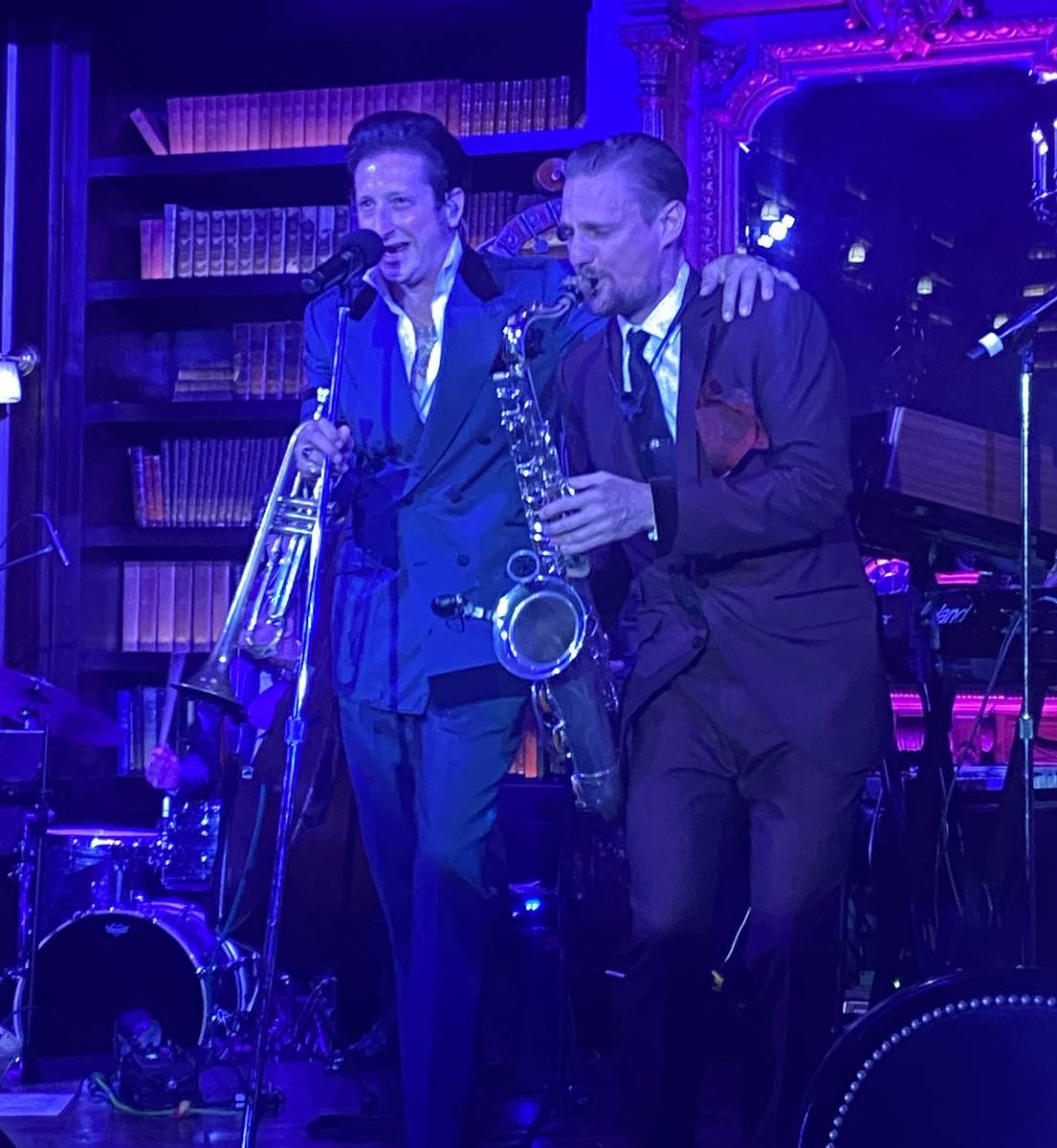 Brian Newman and sax great Steve Kortyka perform in Newman's "After Dark" show at NoMad Library ...