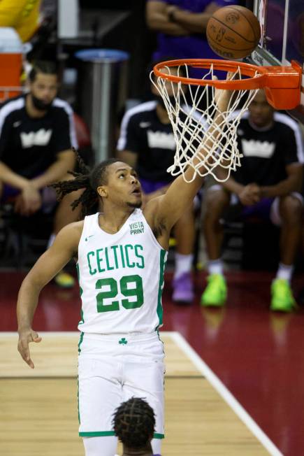 Boston Celtics guard Juhann Begarin (29) during the first half of a NBA Summer League champions ...