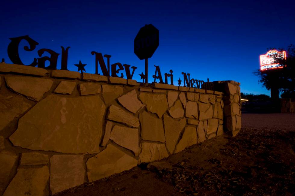 A sign is shown Wednesday, July 7, 2010, in Cal-Nev-Ari, about 70 miles south of Las Vegas on U ...