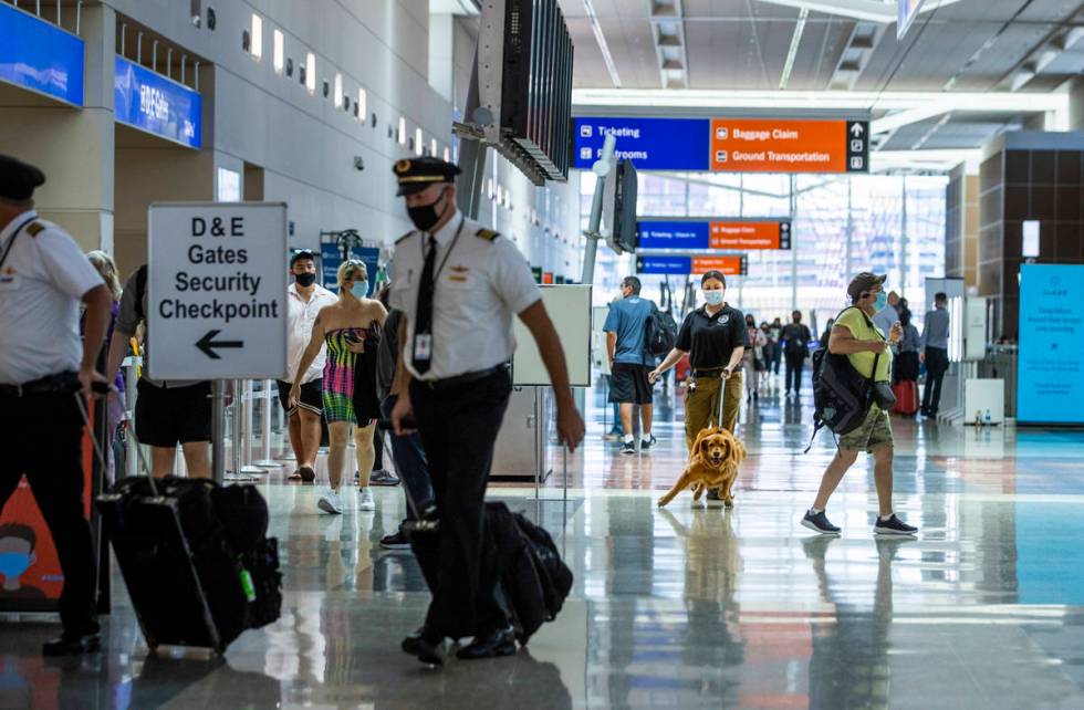 Transportation Security Administration handler Vanessa, who declined to provide her last name, ...