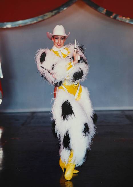 This undated photo shows Jacqueline Koenig in her days as a dancer and showgirl. Koenig is on a ...