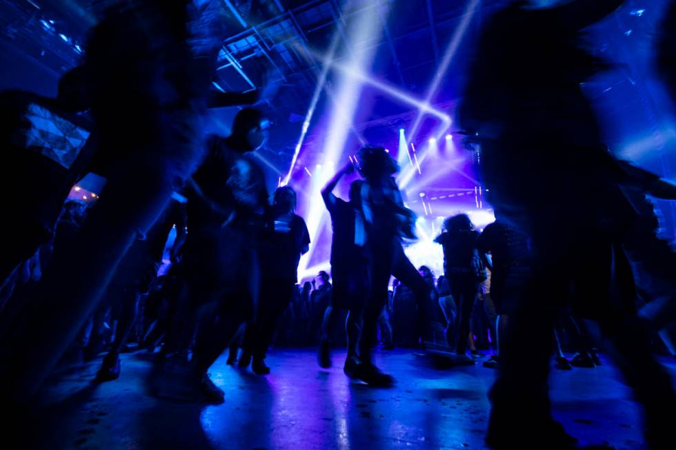 Fans mosh as Goatwhore performs during Psycho Las Vegas at Mandalay Bay in Las Vegas on Friday, ...