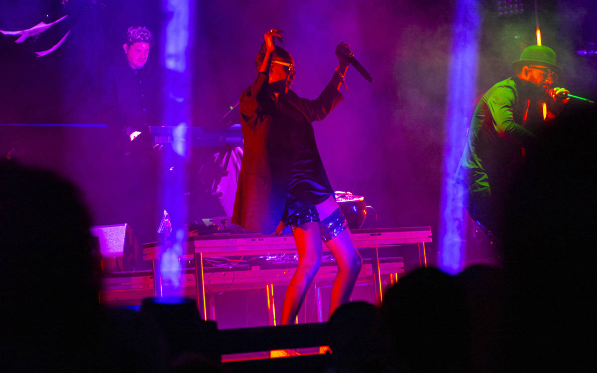 Racquel Jones of Thievery Corporation performs during Psycho Las Vegas at Mandalay Bay in Las V ...
