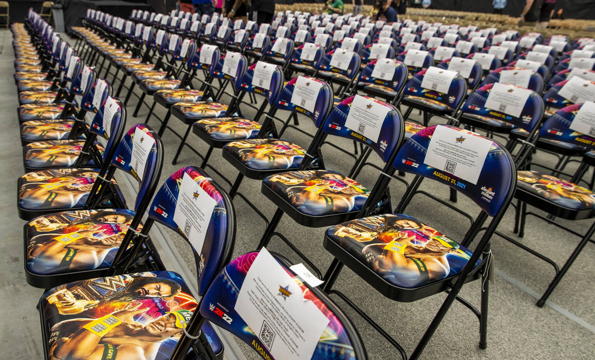 Ringside ticket holder get to keep their custom chairs and even ship them home afterwards durin ...