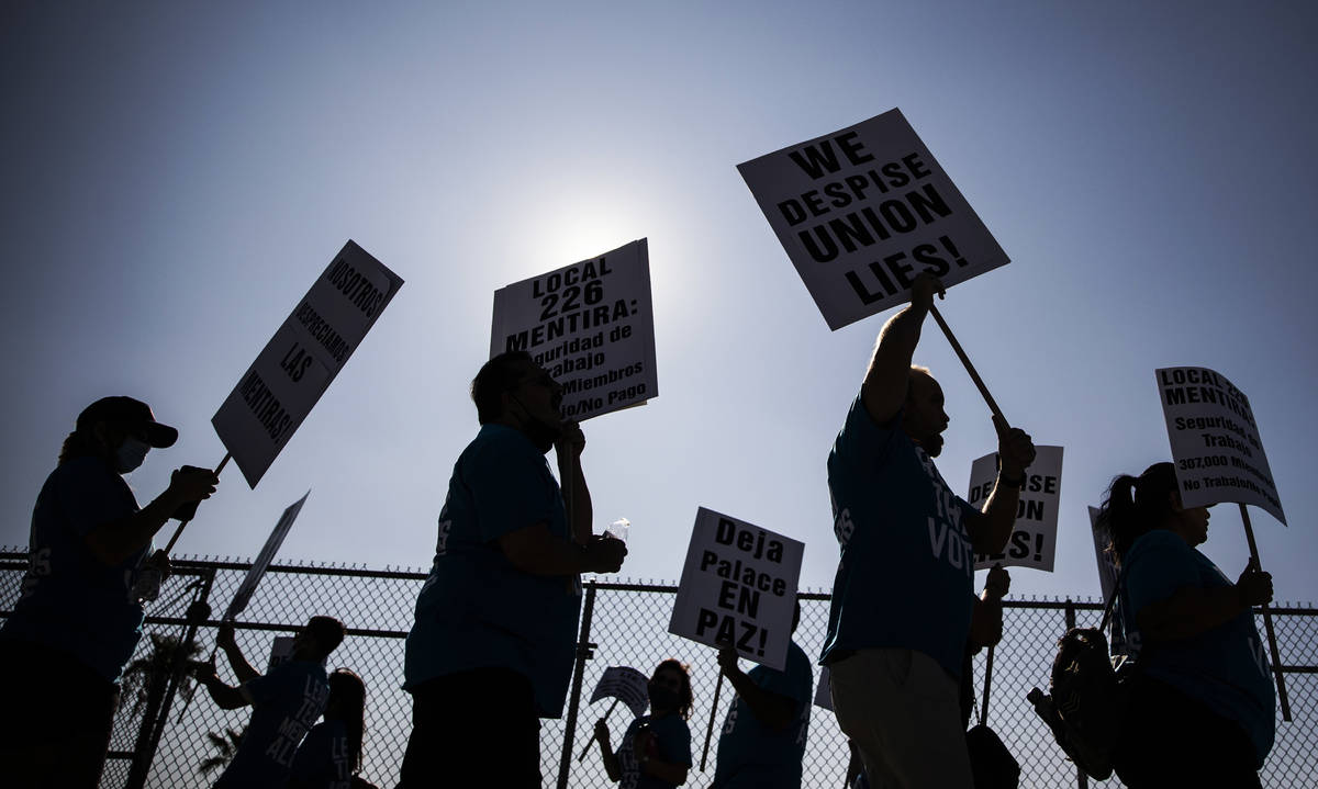 Over one hundred demonstrators took part in an ant-union protest organized by employees of Stat ...