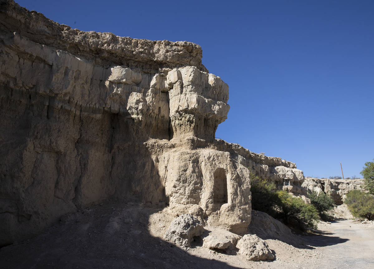 Cliffs are shown on Wednesday, Aug. 18, 2021 where Roy Jaggers, 27, of Las Vegas was found dead ...