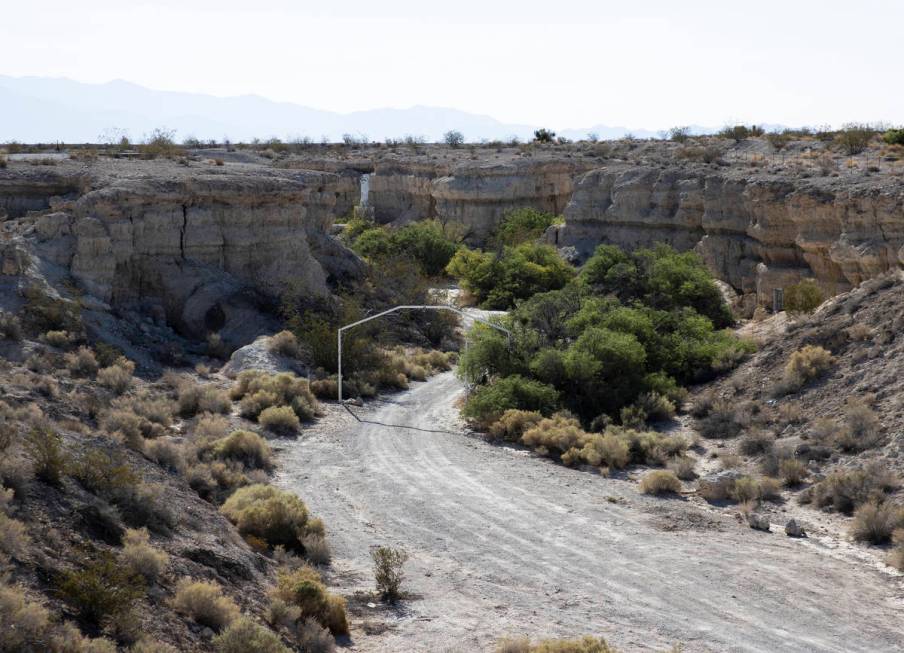 A cliff is shown on Wednesday, Aug. 18, 2021 where Roy Jaggers, 27, of Las Vegas was found dead ...