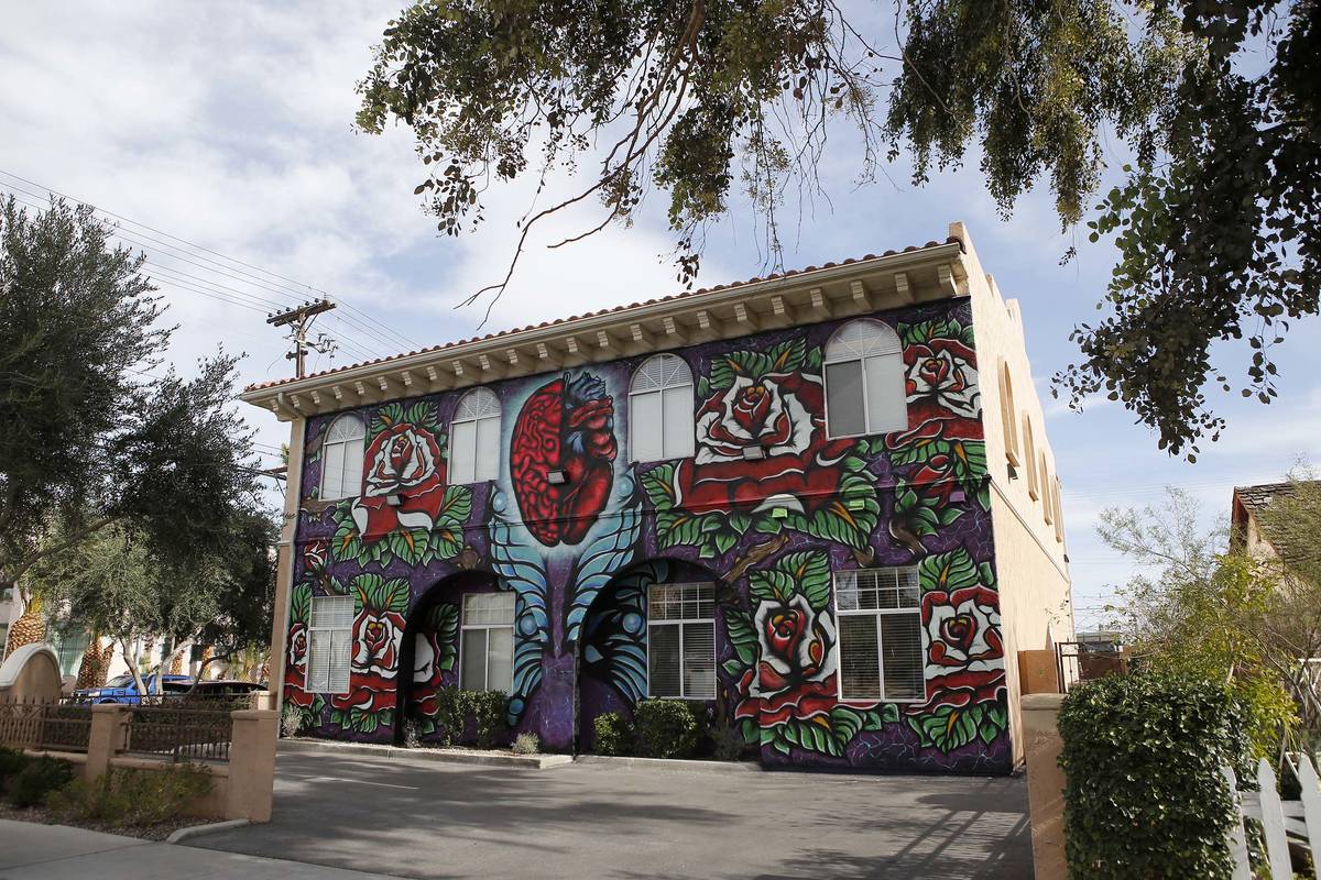 A mural on the wall of The Rogers Foundation building on Thursday, Feb. 9, 2017, in Las Vegas. ...