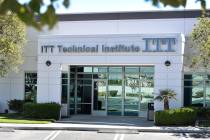 The front entrance to the ITT Technical Institute's West Cheyenne Avenue campus in North Las Ve ...
