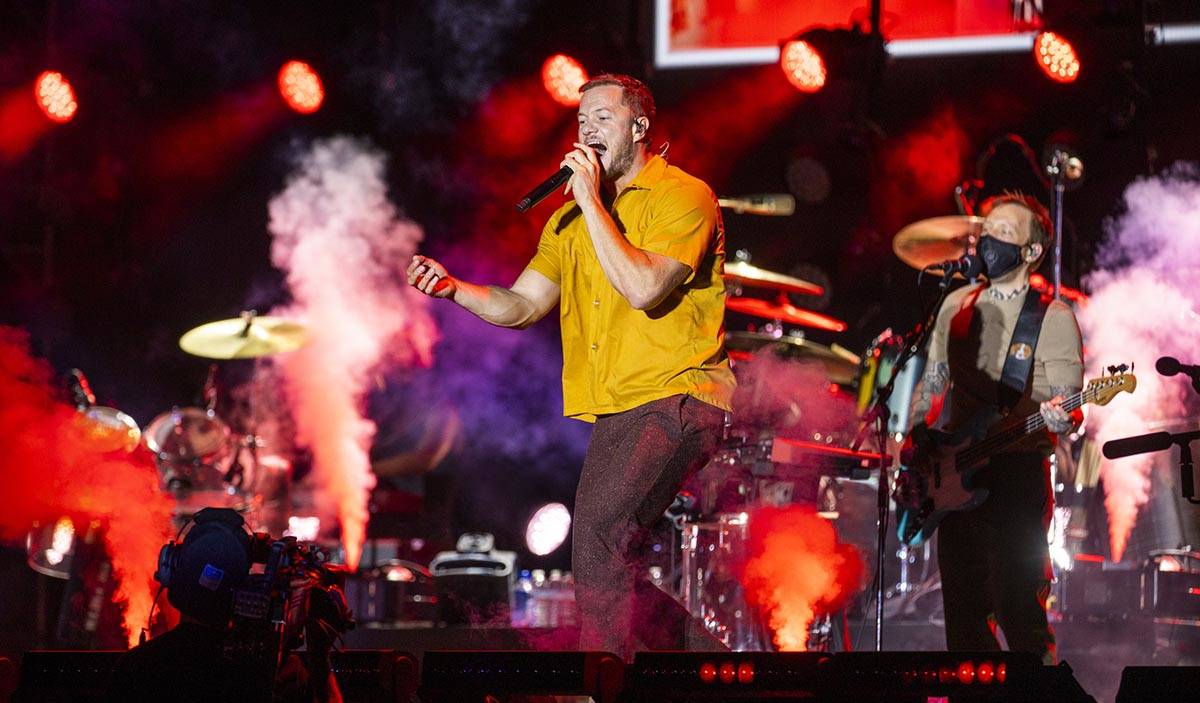 Imagine Dragons frontman Dan Reynolds performs at a Walmart-sponsored "Homecoming Concerts" ser ...