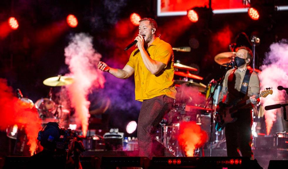 Imagine Dragons frontman Dan Reynolds performs at a Walmart-sponsored "Homecoming Concerts" ser ...